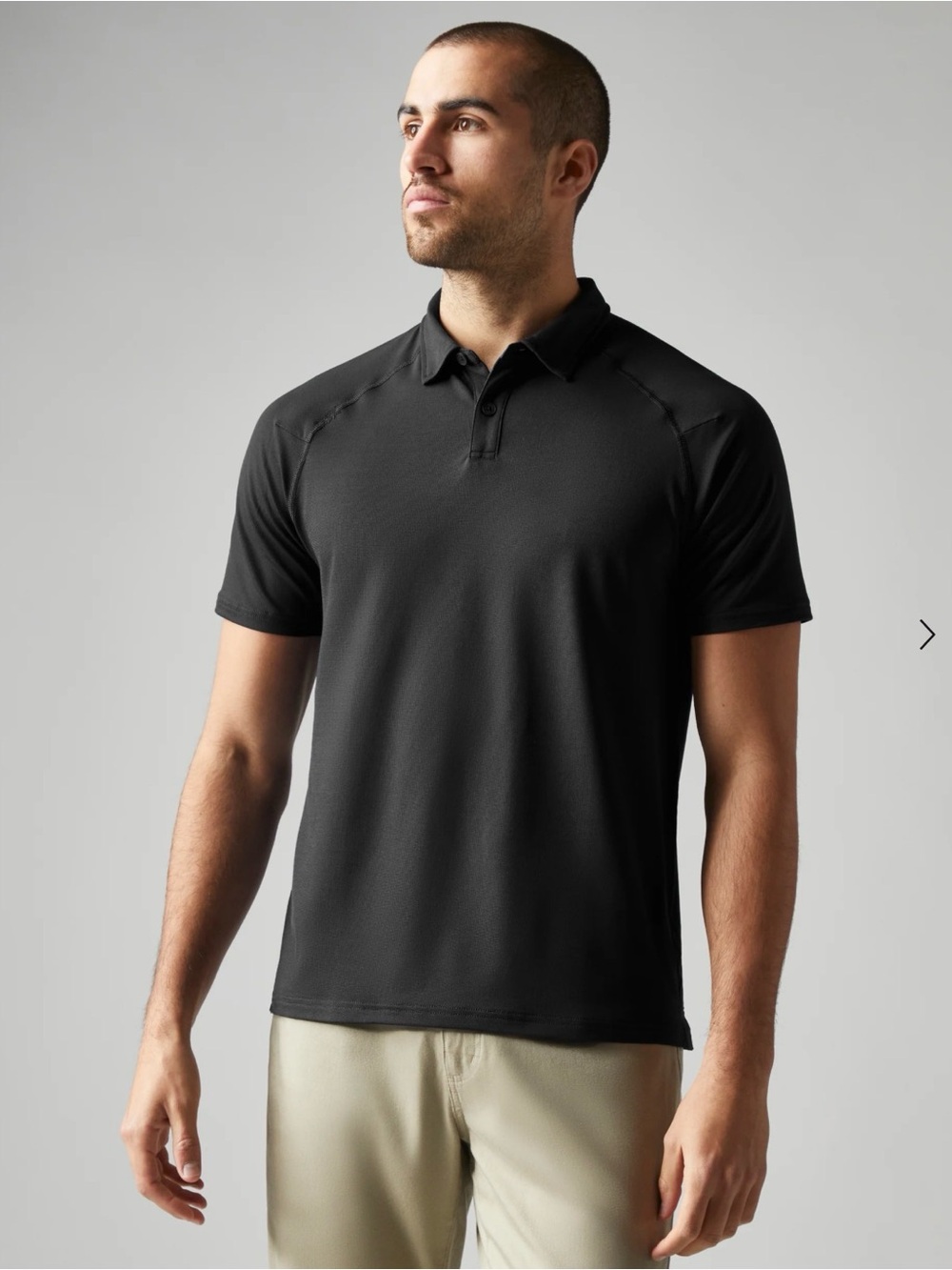 Rhone Delta Pique Polo Black Performance Golf Polo Size Large